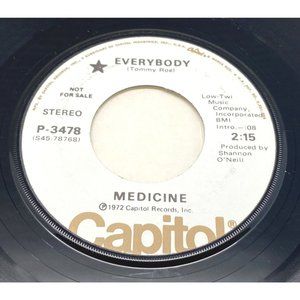 Medicine Rock Everybody / Bringin It All Back Home 45 Rock Promo VG+/NM 1972